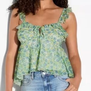 Wild Fable Chiffon Flutter Tank